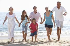 Family beach fun